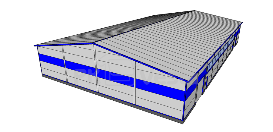 ПК «Веста» объявляет о заказе быстровозводимого склада/офиса немецкой компании (24Шх40Дх5.2В) в г. Тула, Россия
