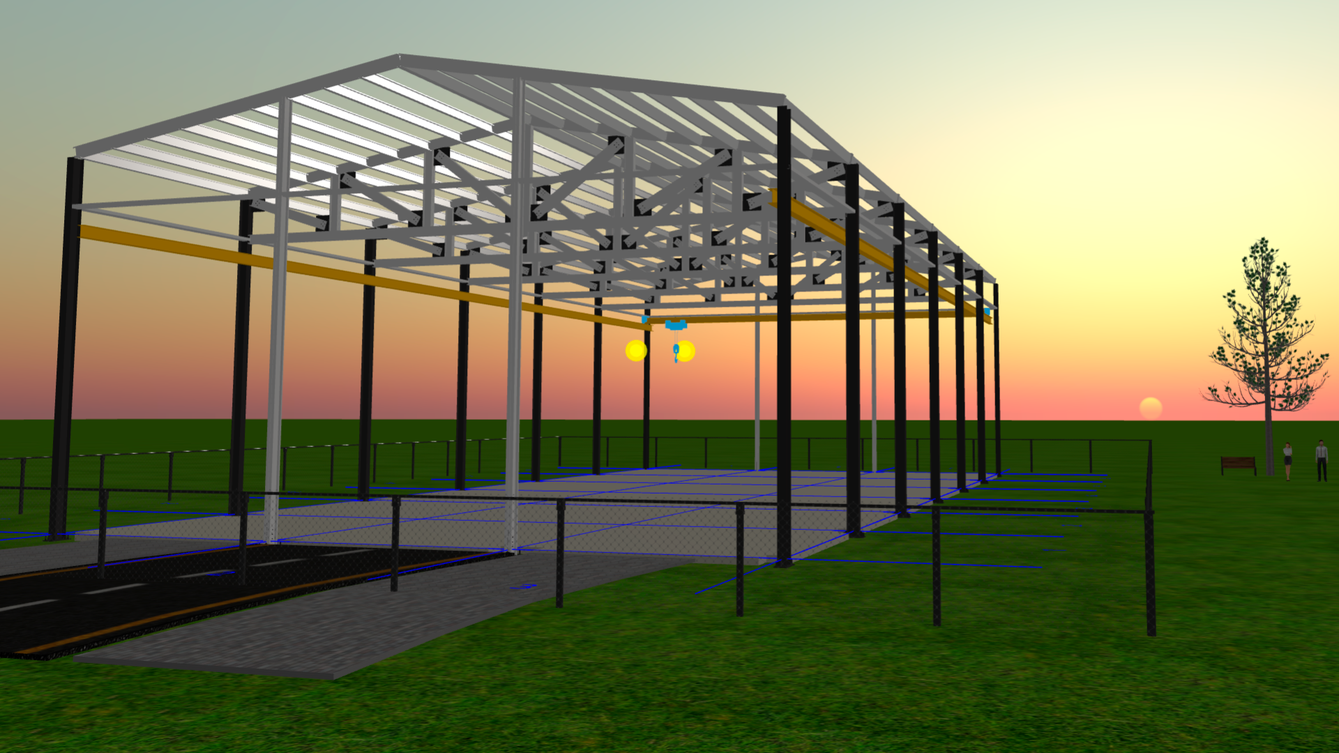 Завод ПК Веста объявляет о заказе быстровозводимого цеха/склада 18Ш х 36Д х 8В с 5т кран-балкой в г. Алексин, Россия 
