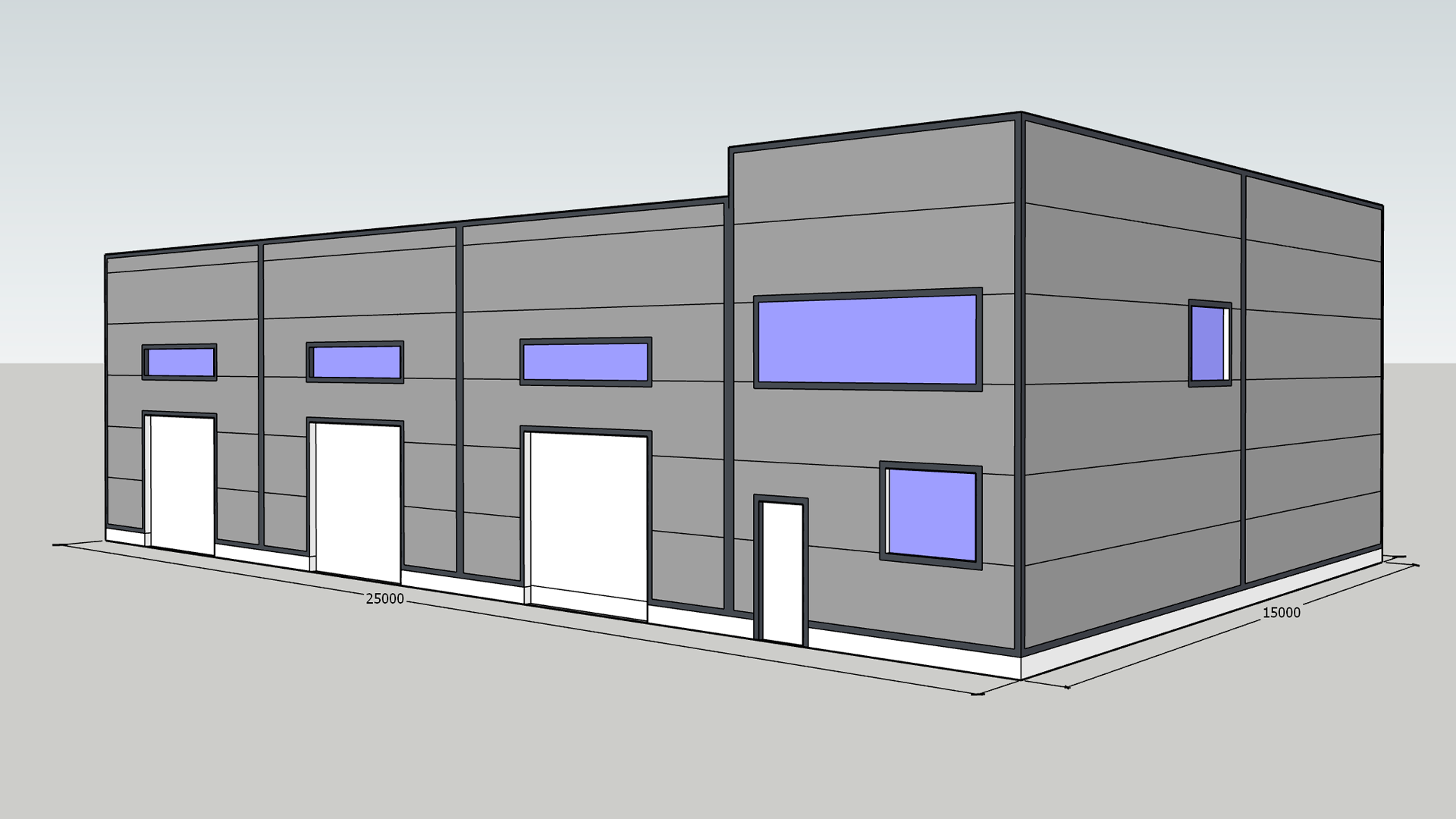 187. Быстровозводимый технический центр 15Ш х 25Д х 6В с офисом в г. Архангельск, Россия