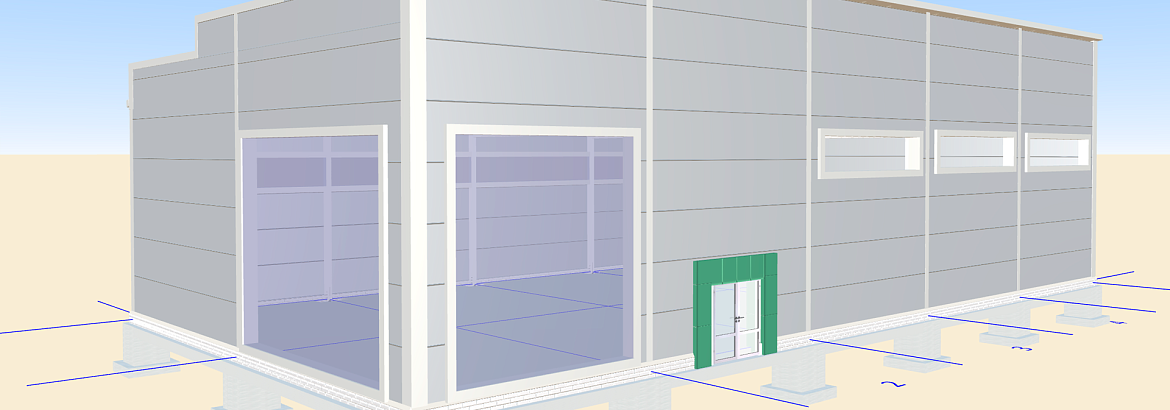 197. Быстровозводимый магазин 16Ш х 32Д х 6В из ЛСТК в г. Тула, Россия